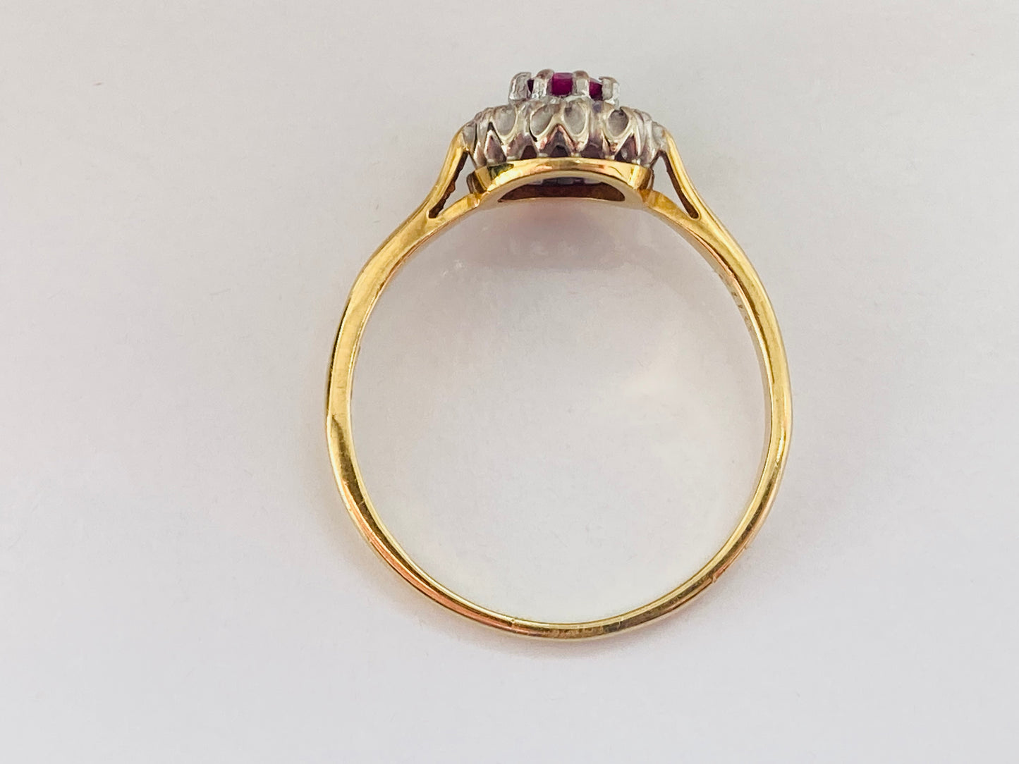 18ct Gold Ruby & Diamond Ring