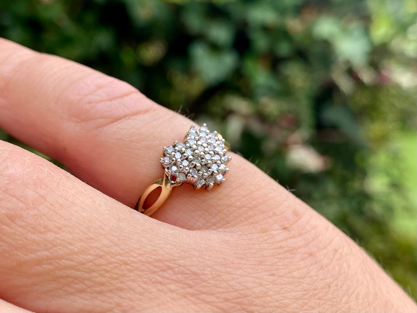 9ct Gold Heart Shaped Diamond Ring