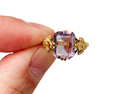 Vintage 9ct Gold Amethyst Ring