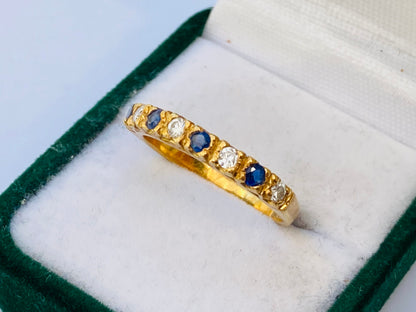 18ct Gold Sapphire & Diamond Ring