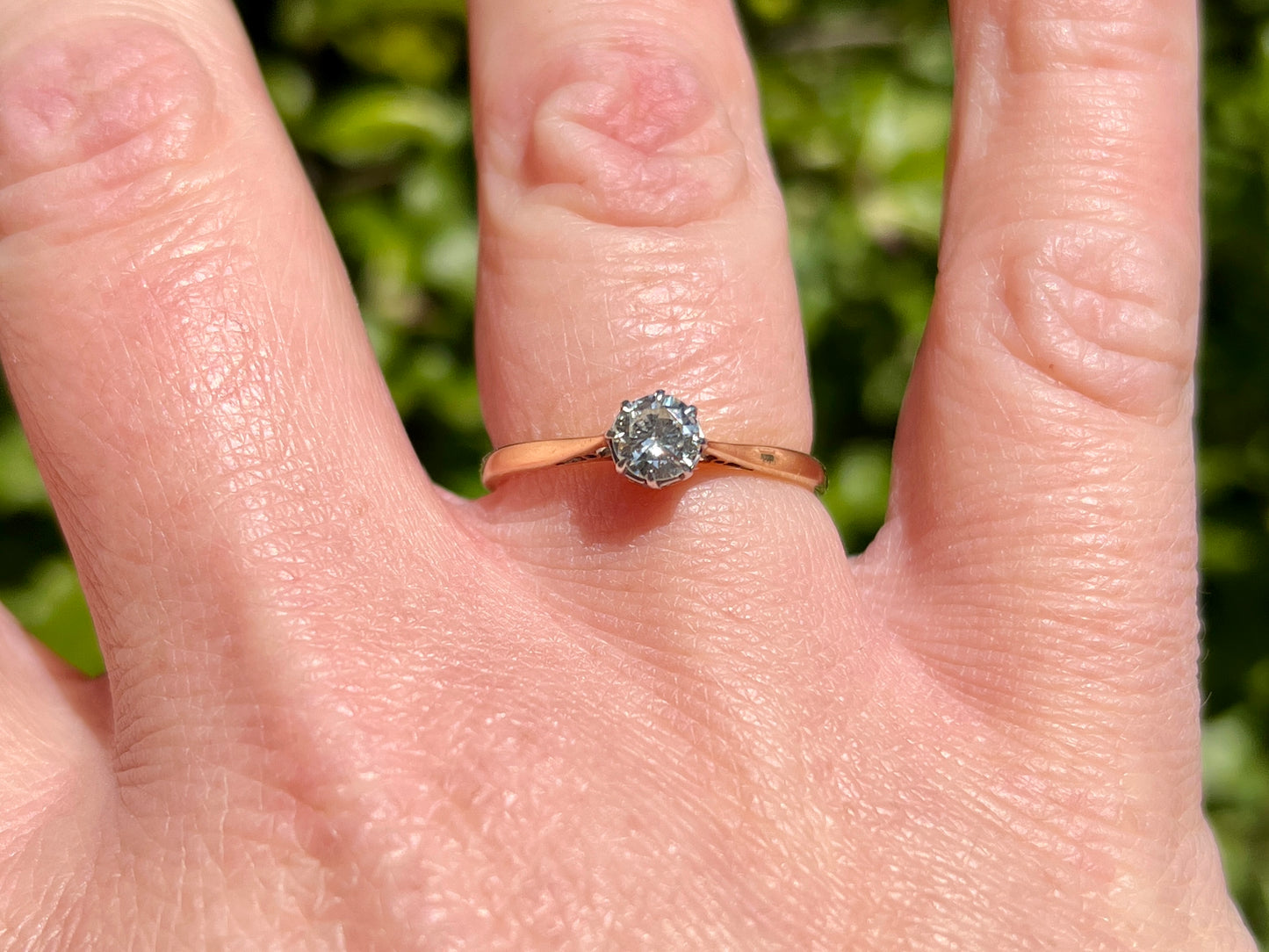 Vintage18ct Gold Diamond Solitaire Ring