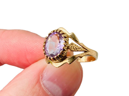 Vintage 9ct Gold Amethyst Ring