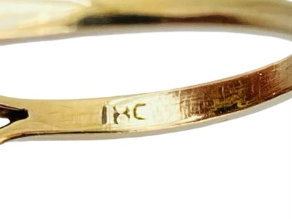Vintage 18ct Gold Emerald & Diamond Ring