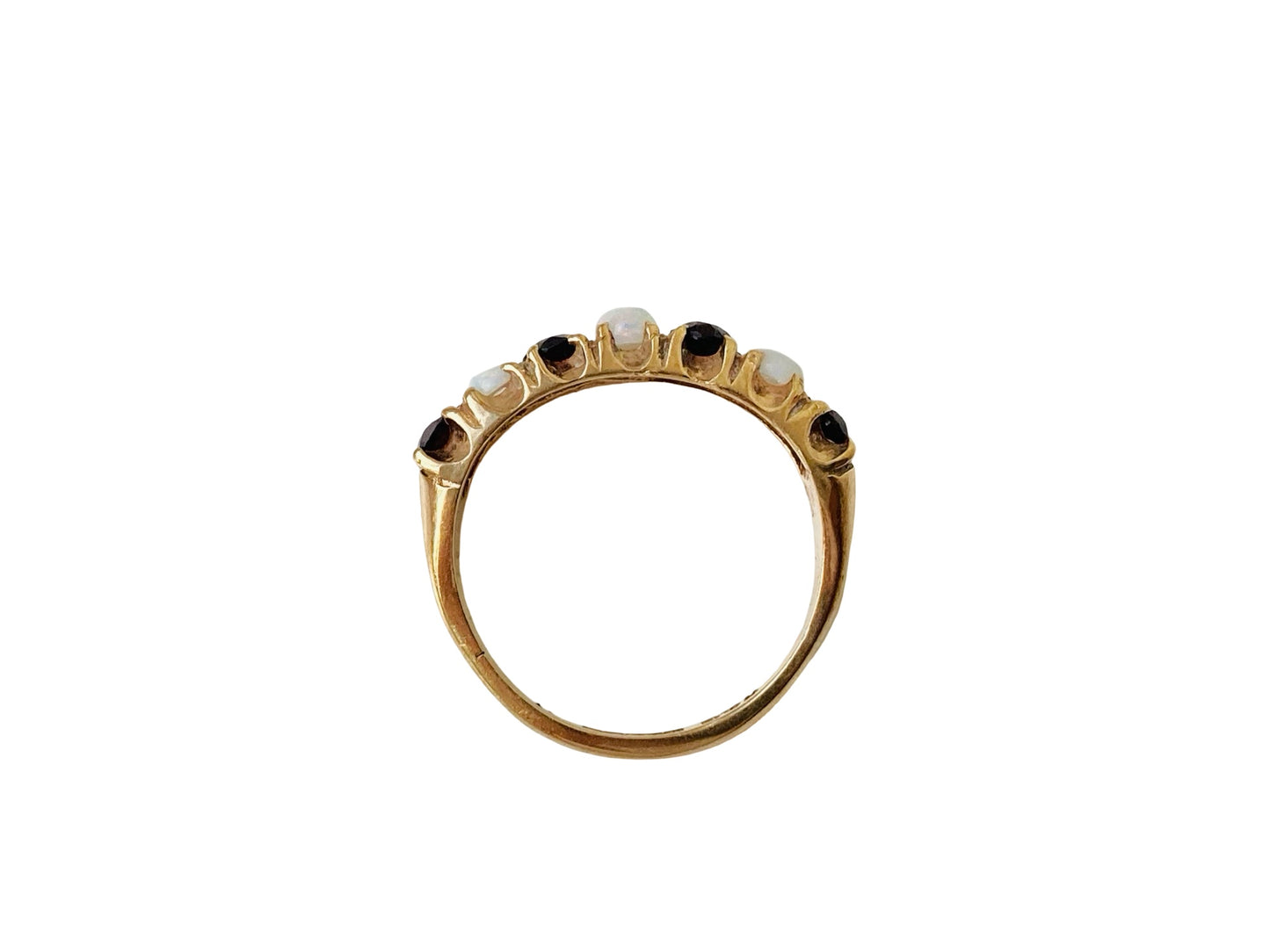 Vintage 9ct Gold Opal & Garnet Ring