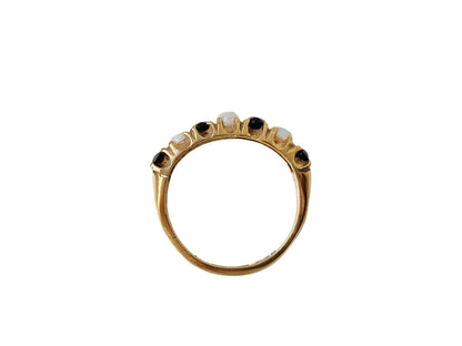 Vintage 9ct Gold Opal & Garnet Ring