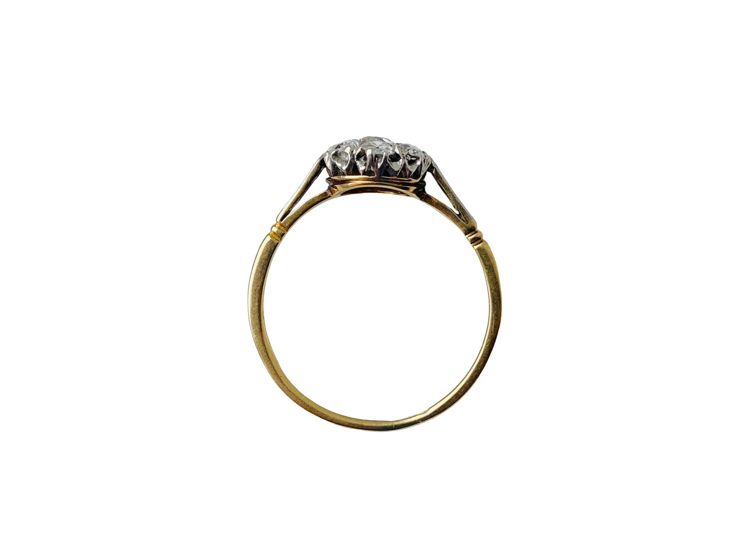 Antique 18ct Gold Diamond Daisy Ring