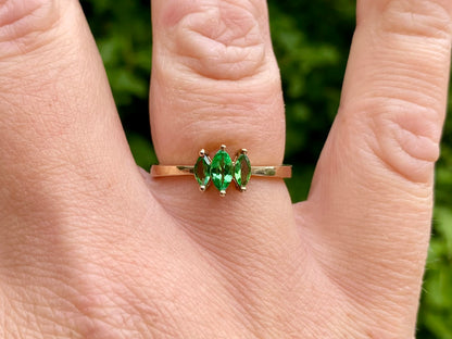 9ct Gold Tsavorite Garnet Ring
