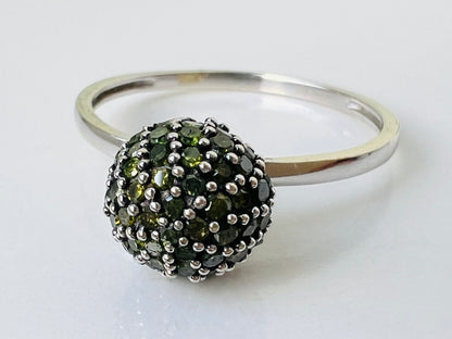 9ct Gold Green Diamond Ring