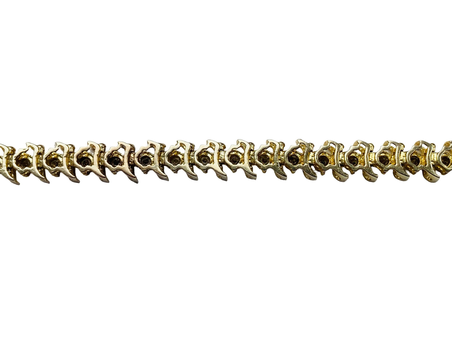 10ct Gold 3.80ct Champagne Diamond Bracelet