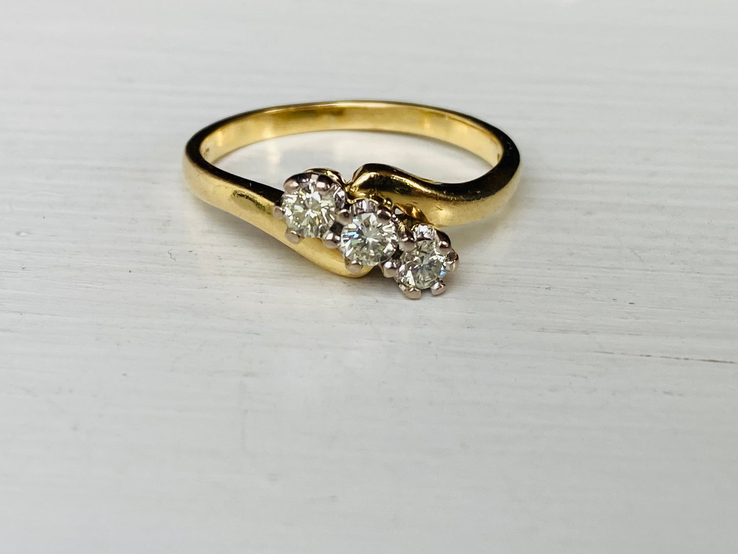 18ct Gold Three Stone Diamond Ring