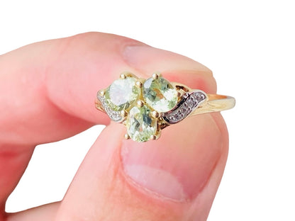 9ct Gold Kijani Garnet & Zircon Ring