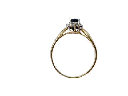 10ct Gold Sapphire & Diamond Ring