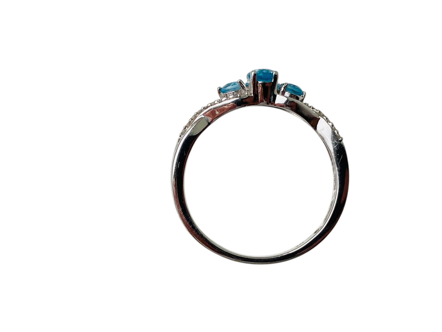 9ct Gold Topaz & Diamond Ring