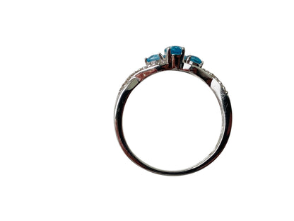 9ct Gold Topaz & Diamond Ring