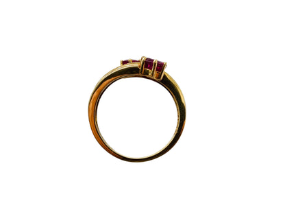 Vintage 18ct Gold Ruby & Diamond Ring