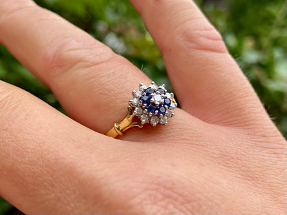 18ct Gold Sapphire & Diamond Ring