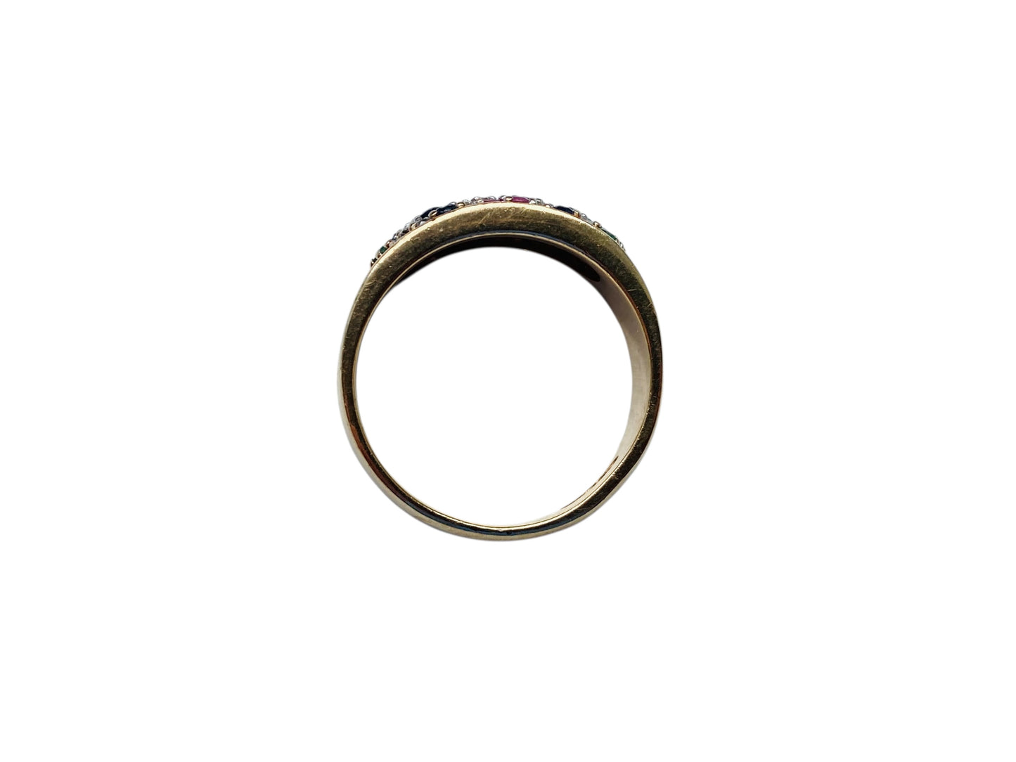 Vintage 9ct Gold Multi-Gemstone Ring