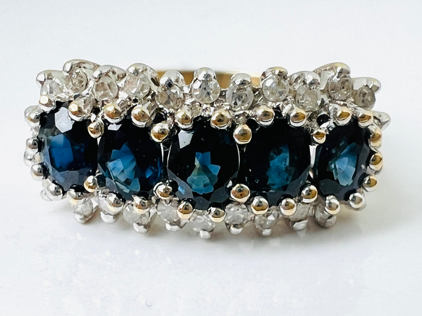 9ct Gold Sapphire & Diamond Ring