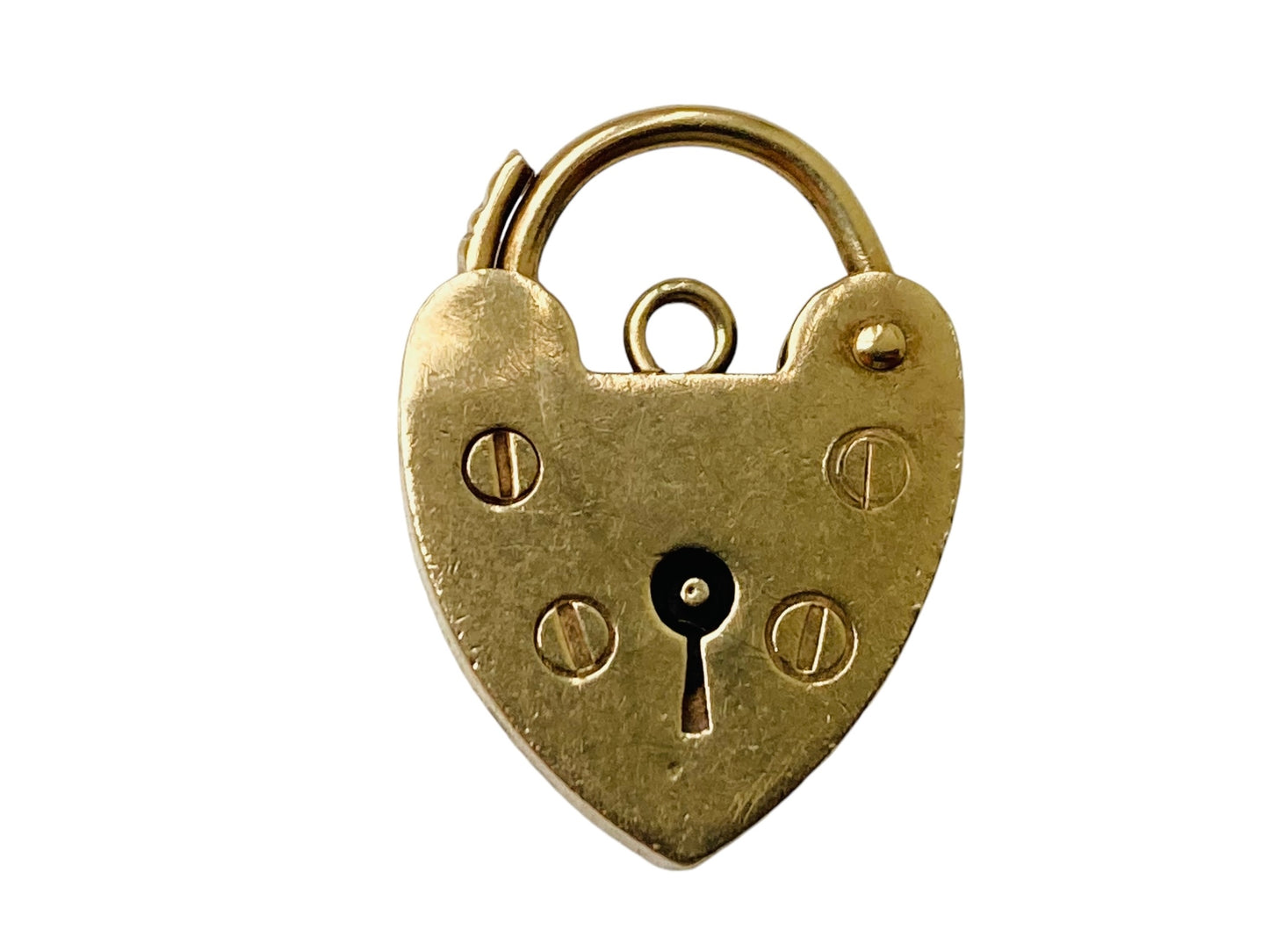 Vintage 9ct Gold Heart Padlock Clasp