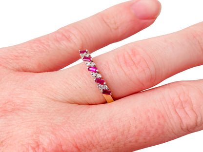 18ct Gold Ruby & Diamond Ring