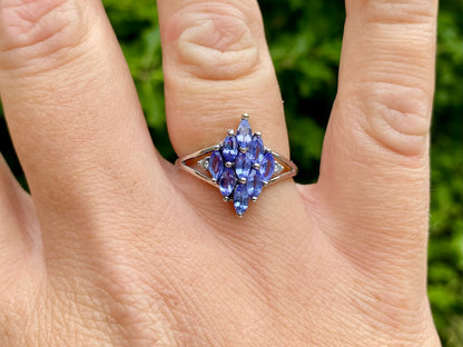 9ct Gold Tanzanite & Diamond Ring