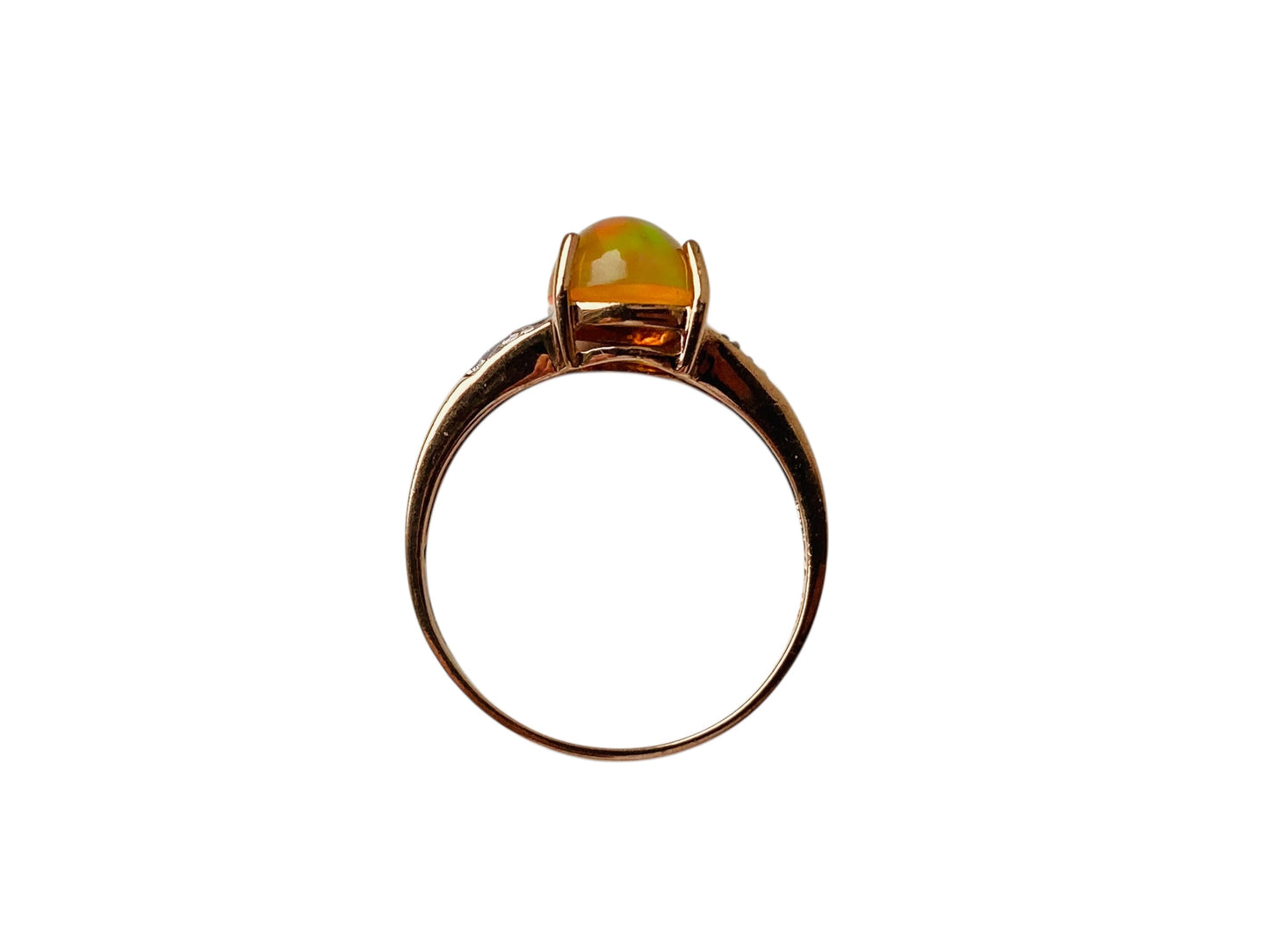 9ct Gold Opal & Diamond Ring