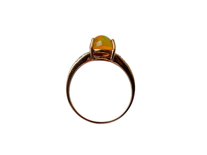9ct Gold Opal & Diamond Ring