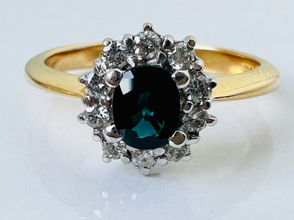 18ct Gold Sapphire & Diamond Ring