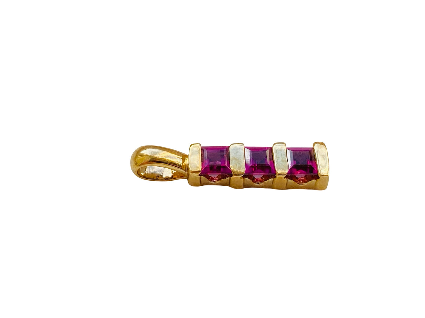 9ct Gold Rhodolite Garnet Pendant