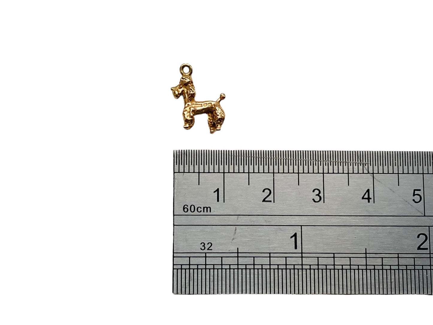 Vintage 9ct Gold Poodle Dog Pendant or Charm