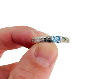 9ct Gold Topaz & Diamond Ring