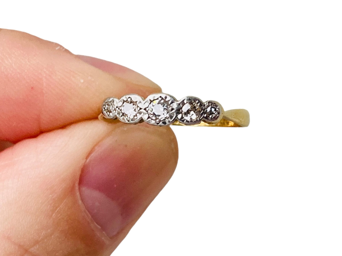 Antique 18ct Gold Five-Stone Diamond Ring