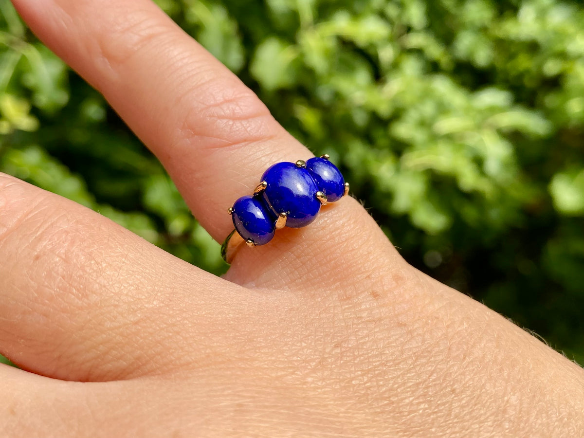 9ct Gold Lapis Lazuli Ring