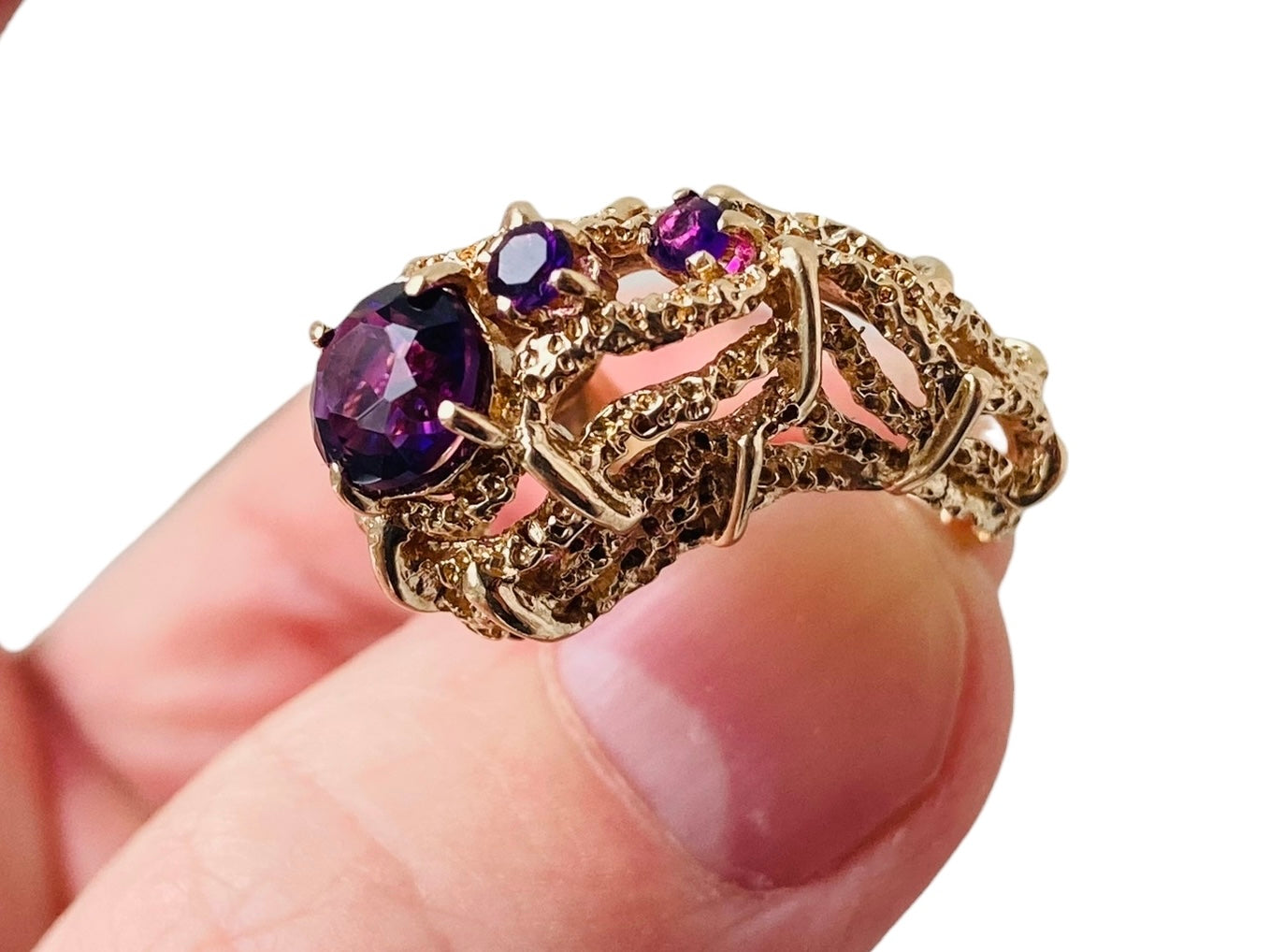 Vintage 9ct Gold Amethyst Ring