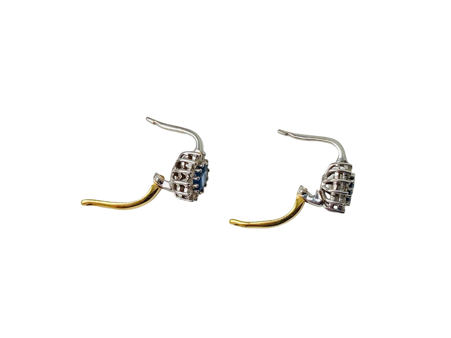 18ct Gold Sapphire & Diamond Earrings