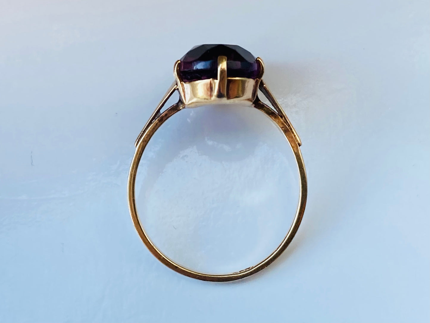 Vintage 9ct Gold Amethyst Ring