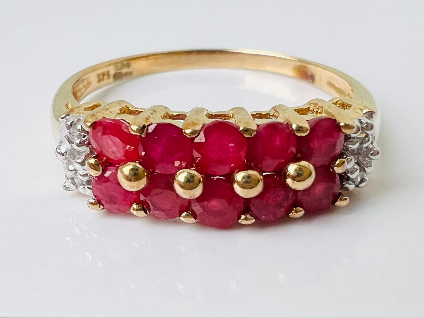 9ct Gold Ruby & Diamond Ring