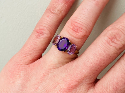 9ct Gold Amethyst Ring