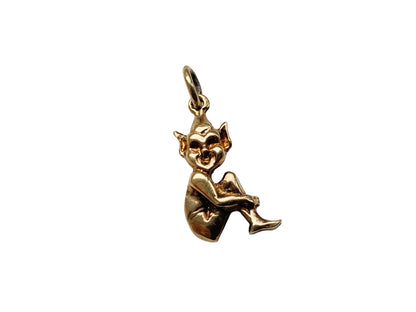 Vintage 9ct Gold Elf Pendant