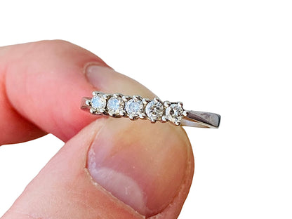 9ct Gold Five-Stone Diamond Ring