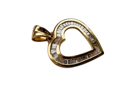 14ct Gold Diamond Heart Pendant