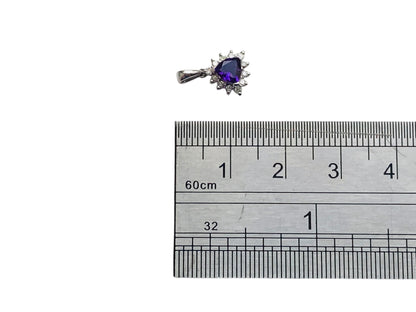 9ct Gold Amethyst & Diamond Pendant