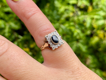 9ct Gold Sapphire & Diamond Ring