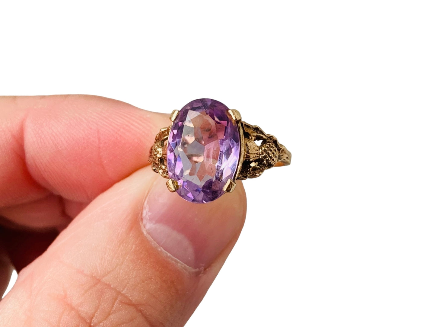 Vintage 9ct Gold Amethyst Ring