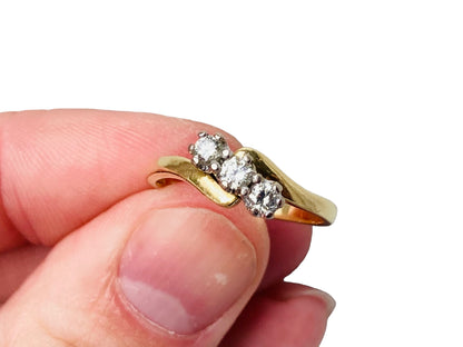 18ct Gold Three Stone Diamond Ring