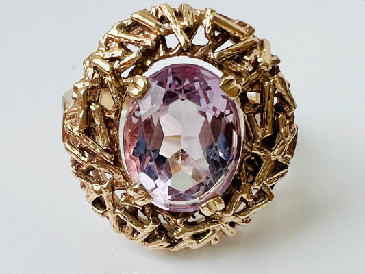 Vintage 9ct Gold Amethyst Ring