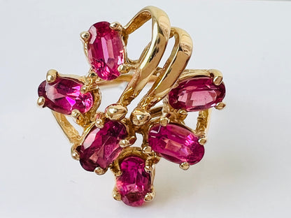 9ct Gold Tourmaline & Diamond Ring