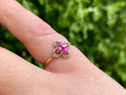 9ct Gold Ruby & Diamond Ring