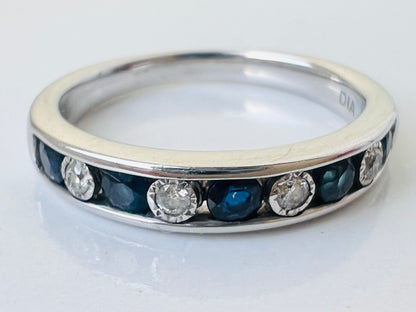 9ct Gold Sapphire & Diamond Ring