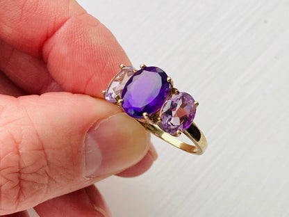 9ct Gold Amethyst Ring